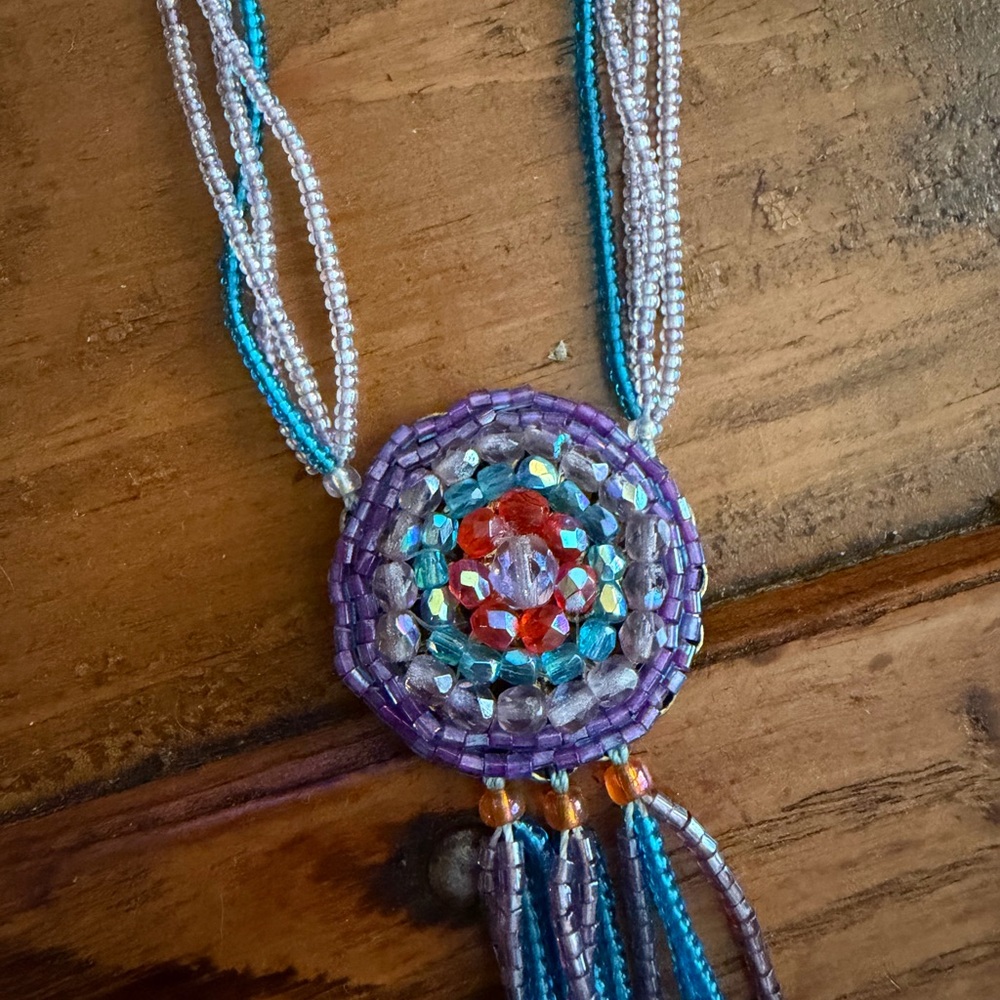 Vintage Multicolor Beaded Necklace